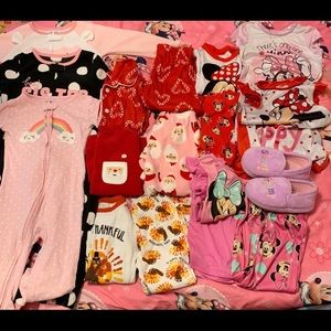 16 pc girls pajamas bundle